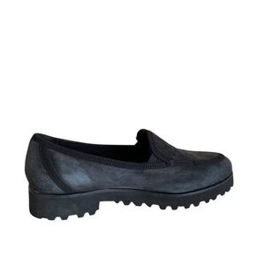 Ron White Simon Cozy Cashmere Suede Loafer Woman 37.5 Grey Vibram Sole Preppy